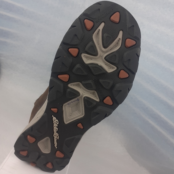 Eddie Bauer Lodge Fur trim Lined Snow Winter boot WATERPROOF LEATHER w7.5 AS NEW - Picture 2 of 16